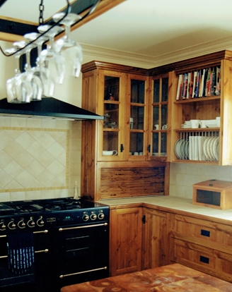 Solid Timber Country Style Kitchens, in Baltic Pine by Compass Kitchens for Adelaide clients at Myponga.